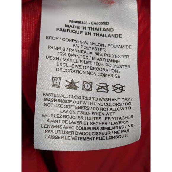 Nike Football Windbreaker Hoodie Mens Small Lightweight Player Jacket Red Black - Picture 4 of 12